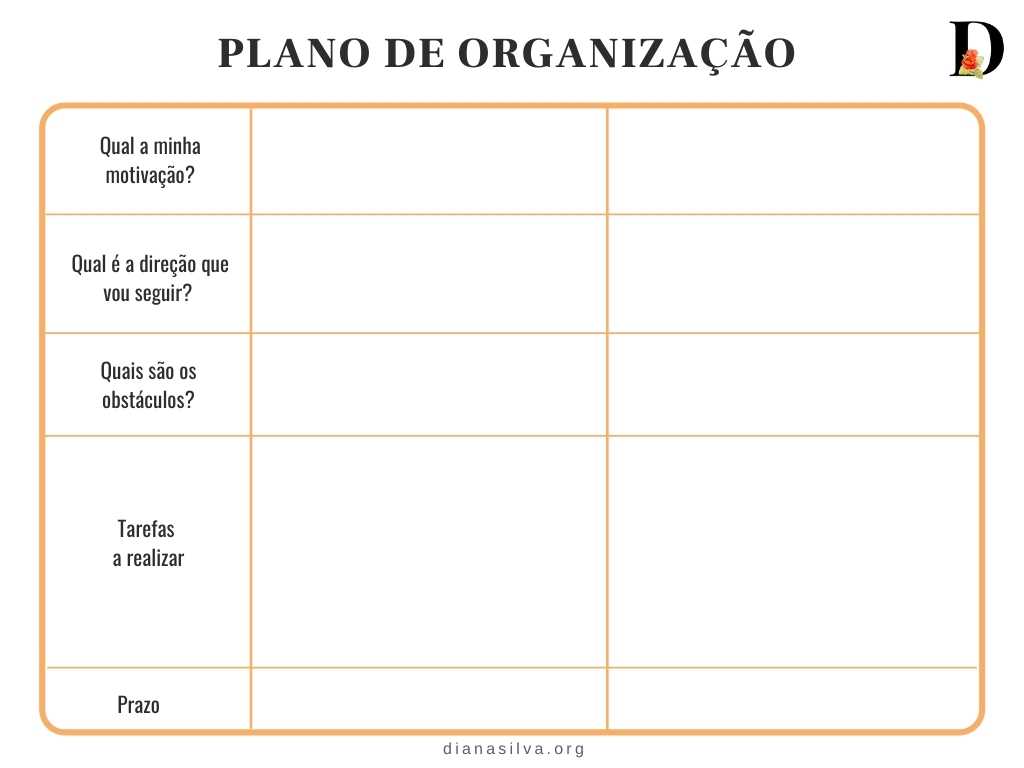 plano de organização